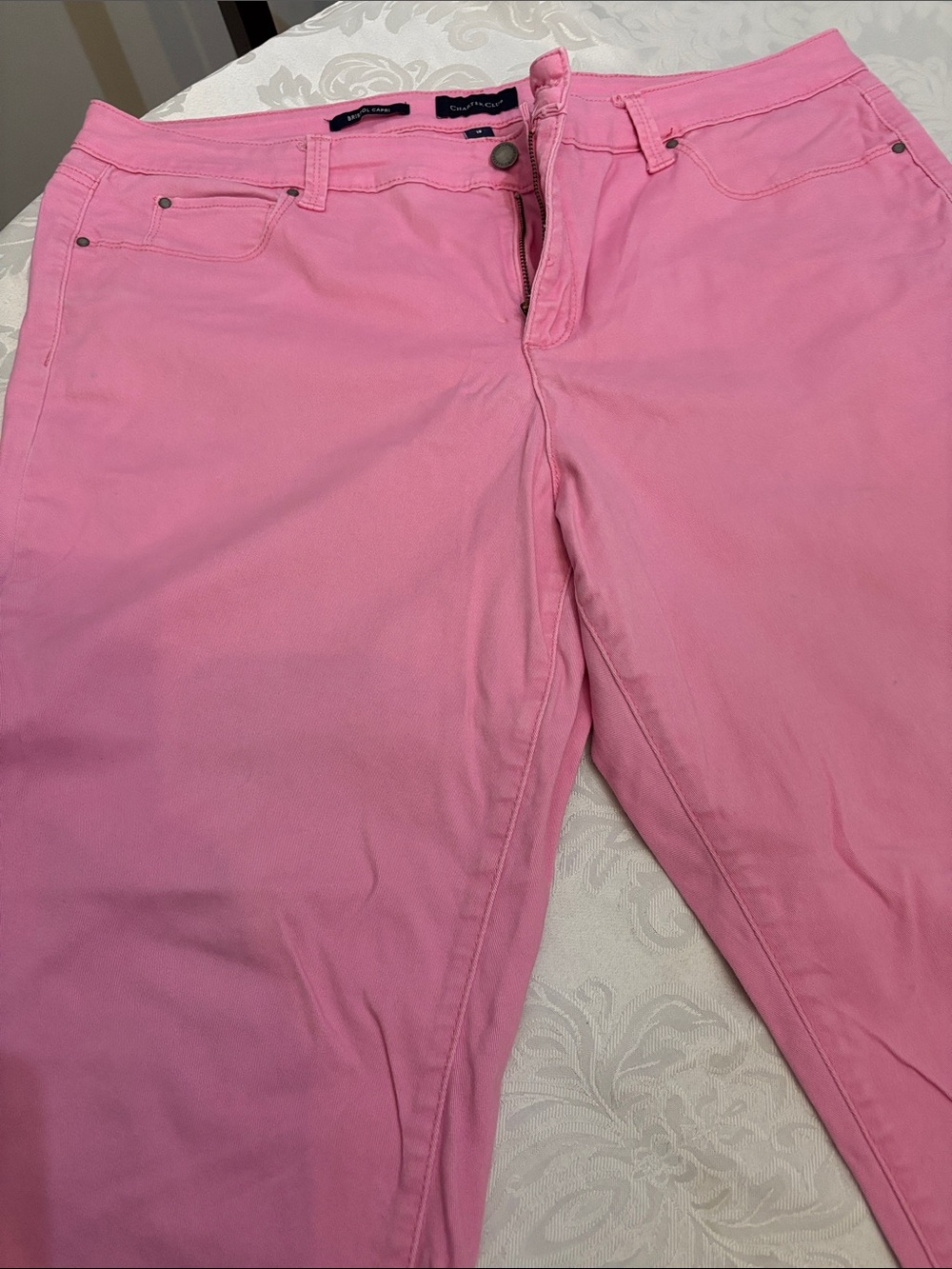 Charter Club Pink Cropped Stretch Pants